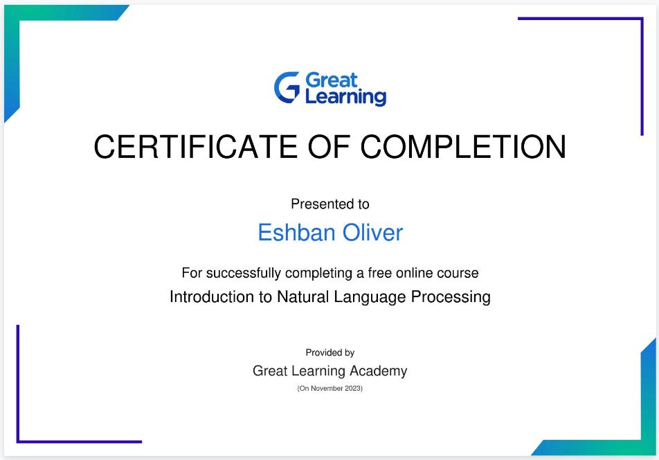 Introduction to Natural Language Processing