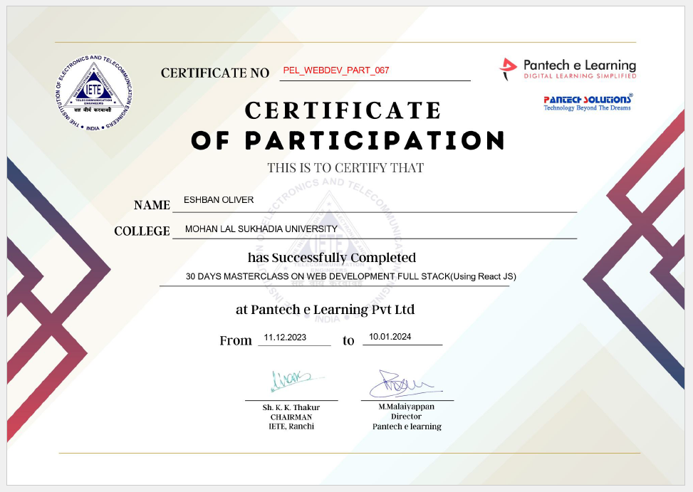 30 Days Masterclass on Web Development Full Stack